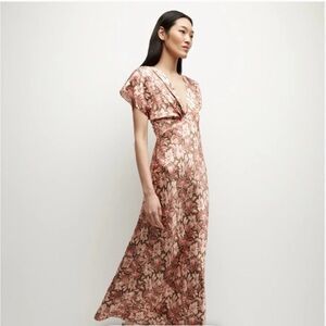 Veronica Beard Pink Floral Maxi Dress Size 10 NWT